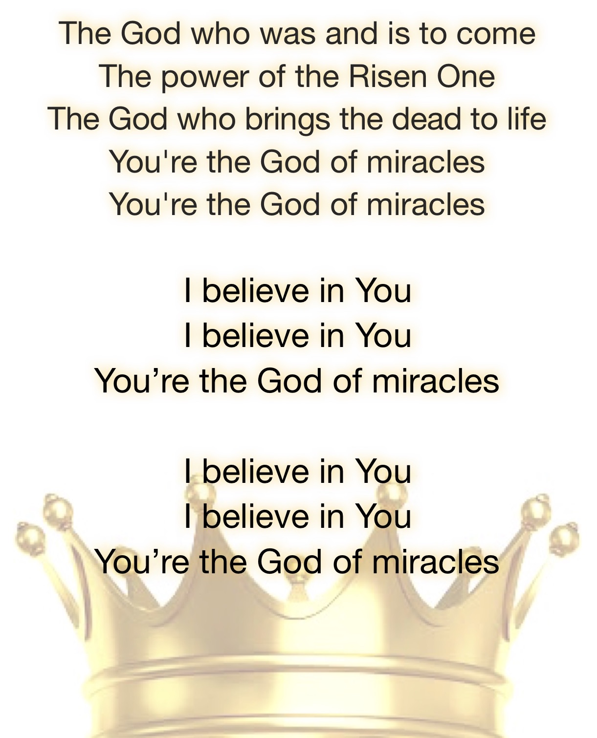 God of miracles